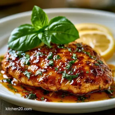 Lemon Basil Chicken for 4 Servings Recipe Card