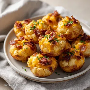 Loaded Mashed Potato Puffs in 30 Minutes Recipe Card