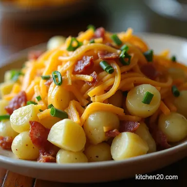 Ultimate Loaded Baked Potato Salad Crispy Roast Spuds Recipe Card