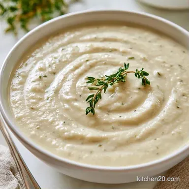 Low Carb Crock Pot Cauliflower Soup Recipe Card