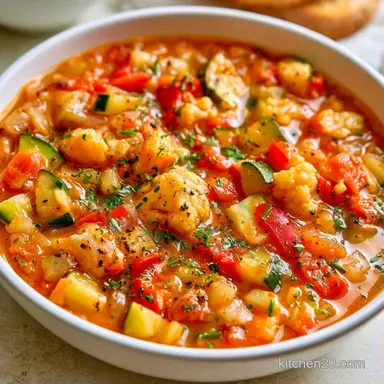Low Carb Crock Pot Vegetable Soup (Slow) Recipe Card