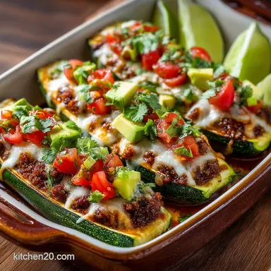Low Carb Zucchini Taco Boats Healthy Speedy Weeknight Taco Supper