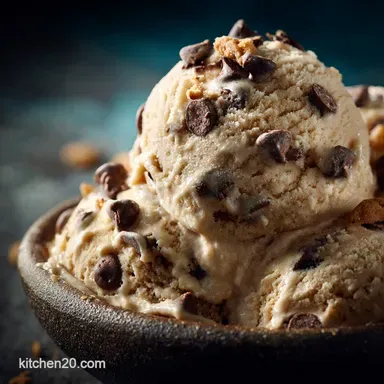 Luxurious Keto Cookie Dough Ice Cream Best Low Carb Dessert Recipe Recipe Card