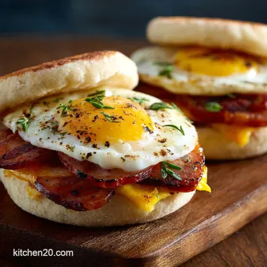 Freezer Breakfast Sandwiches Ultimate MakeAhead English Muffins Recipe Card