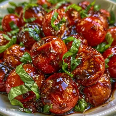 Marinated Cherry Tomatoes in 10 Minutes Recipe Card