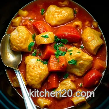 Healthy Crock Pot Recipes: Mediterranean Chicken Stew Recipe Card