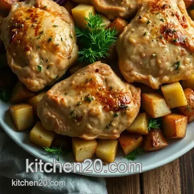 Easy Chicken Dinner Ideas: Mediterranean Herb Roasted Thighs Recipe Card