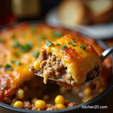 GoldenTopped Beef Mince Sweetcorn Casserole Recipe Recipe Card