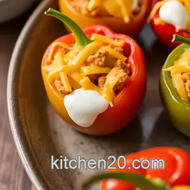 S Rosen's Party Entertainers Recipes: 5 Easy Mini Stuffed Bell Peppers! Recipe Card