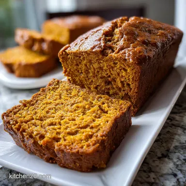 Healthy Pumpkin Bread Recipe: Moist, No Sugar Added Loaf Recipe Card
