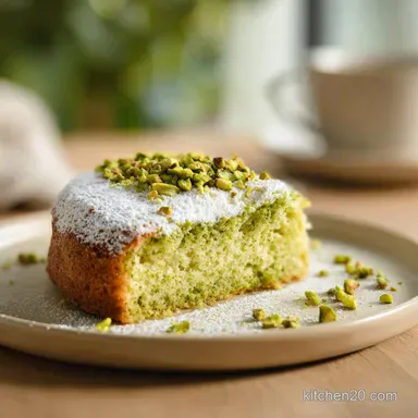 Pistachio Cake with Pudding Mix for a Moist Silky Crumb