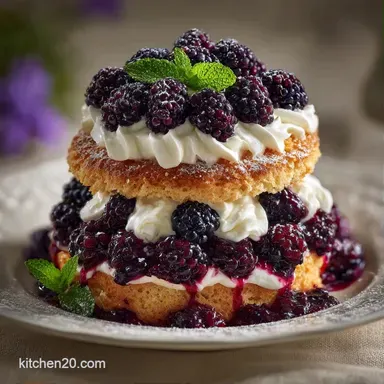 Mulberry Fruit Shortcake for 8 Servings Recipe Card