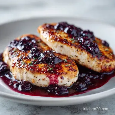 Mulberry Glazed Chicken in 20 Minutes Recipe Card
