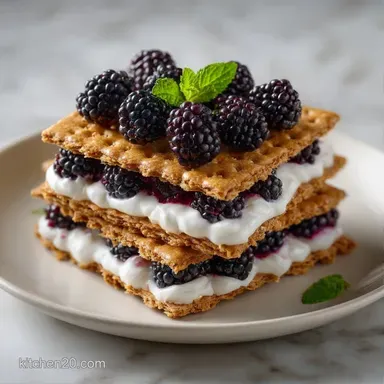 Mulberry Icebox Cake for 8 Servings Recipe Card