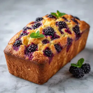 Mulberry Pound Cake with Greek Yogurt Recipe Card