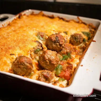 Mums Gone Gourmet Meatball Casserole Recipe Recipe Card