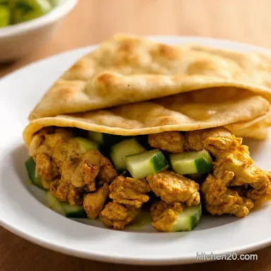 Naan Wraps with Cucumber My Quick Spiced Chicken Recipe Recipe Card