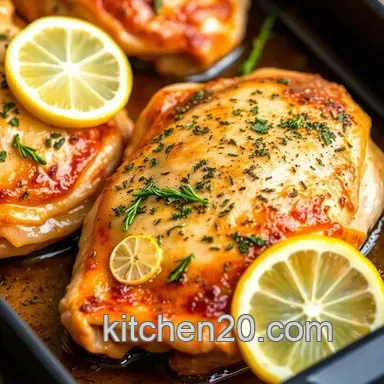 NutriChef 3-Piece Nonstick Kitchen Oven Baking Pans - Premium: Easy One-Pan Herb Roasted Chicken Delight! Recipe Card