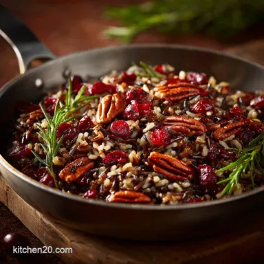 Wild Rice Recipe: Nutty Cranberry Pecan Pilaf Recipe Card