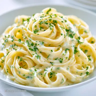 One Pan Garlic Parmesan Pasta in 20 Mins Recipe Card