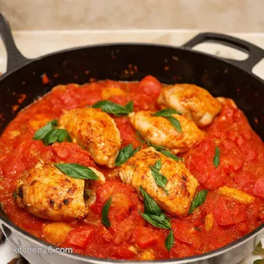 This OnePan TomatoBasil Chicken and Weeknight Winner Recipe Card