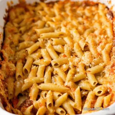 Barn Door Bliss Organized Pantry Pasta Bake Recipe Card