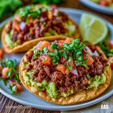 Oven Baked Beef Tostadas: Crispy