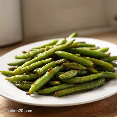 Recipe OvenBaked Green Bean Fries Crispy Easy Recipe Card