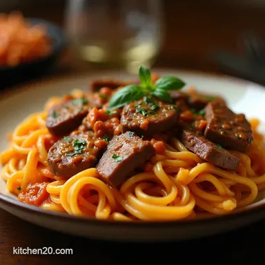 The Hungarian Hug Velvety Creamy Paprika Steak Pasta Recipe Card