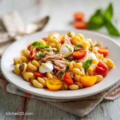 Pasta Fredda con Tonno Pomodorini e Mozzarella: For 4 Servings