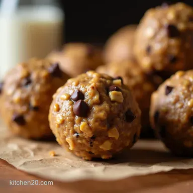 Foolproof Chocolate Chip Peanut Butter Oatmeal Energy Balls Recipe Card