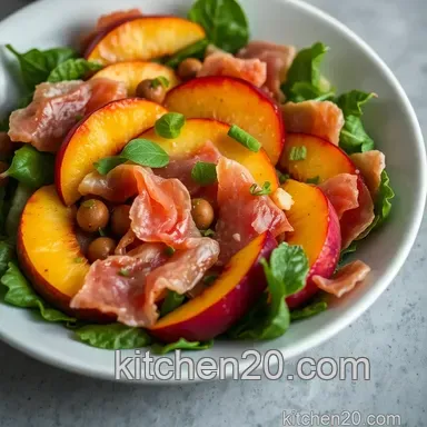 Peach Prosciutto Salad: My Go-To Summer Delight! Recipe Card