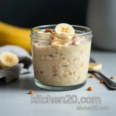 Peanut Butter Banana Overnight Oats: Elvis Approved! Recipe Card