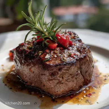 Perfectly Pan Seared Filet Mignon For A Restaurant Crust Recipe Card