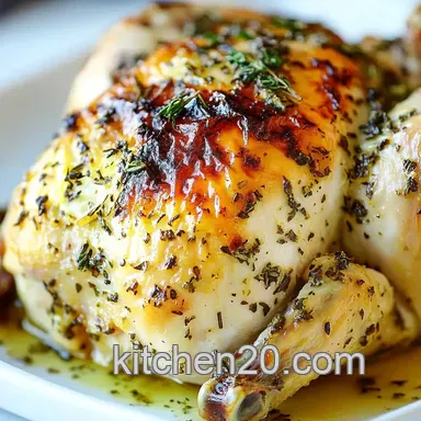 Juicy Baked Chicken Recipes: My Lemon & Herb Roast! Recipe Card