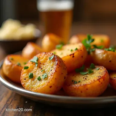 Crispy Baked Potatoes in the Oven Pub Grub Perfection Recipe Card