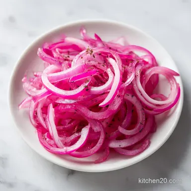 Pickled Red Onion Recipe: Zesty and Crisp in 15 Minutes Recipe Card