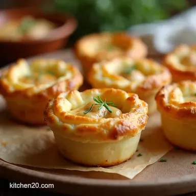 Easy Muffin Tin Chicken Pot Pies with Flaky Crust Recipe Card