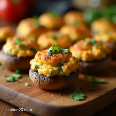 Blistered Jalape&ntilde;o Popper Mushrooms Easy Keto Appetizers Recipe Card