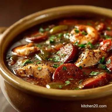 New Orleans Gumbo Recipe: Authentic Chicken and Andouille Recipe Card