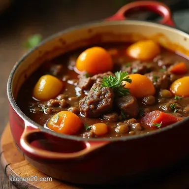 The Proper Pint SlowSimmered Beef Stew Recipe Recipe Card