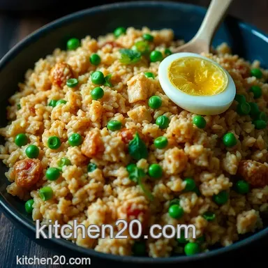 Quick and Healthy Turkey Mince Fried Rice: A 15-Minute Meal Recipe Card