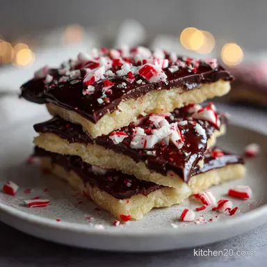 Quick Shortbread Peppermint Bark Cookies in 27 Minutes Recipe Card