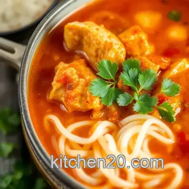Cozy Up with My Quick Spicy Chicken Comforting Soup: A Hearty Favorite Recipe Card