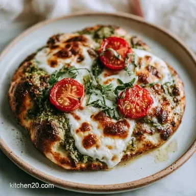 Quick Summer Caprese Flatbread: Crispy