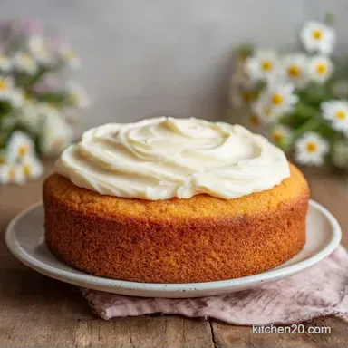 Quick Vanilla Fathers Day Cake in 45 Min Recipe Card