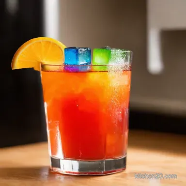 Rainbow Refresher Ice Cubes A Colorful Cocktail Boost Recipe Card