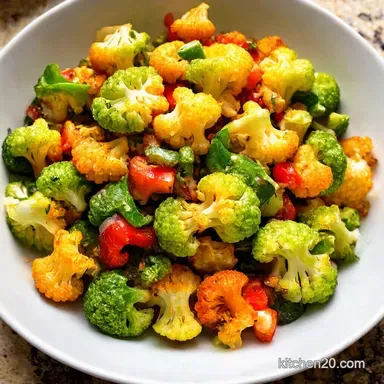 Rainbow Cauliflower Salad Zesty Easy Mediterranean Delight Recipe Card