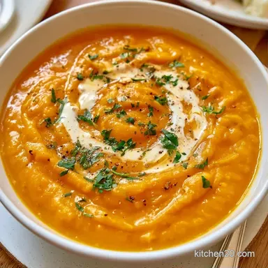 Red Lentil Sweet Potato Soup for 4 Recipe Card