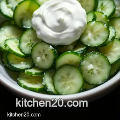 My Easy & Refreshing Creamy Cucumber Salad with Sour Cream Recipe Card